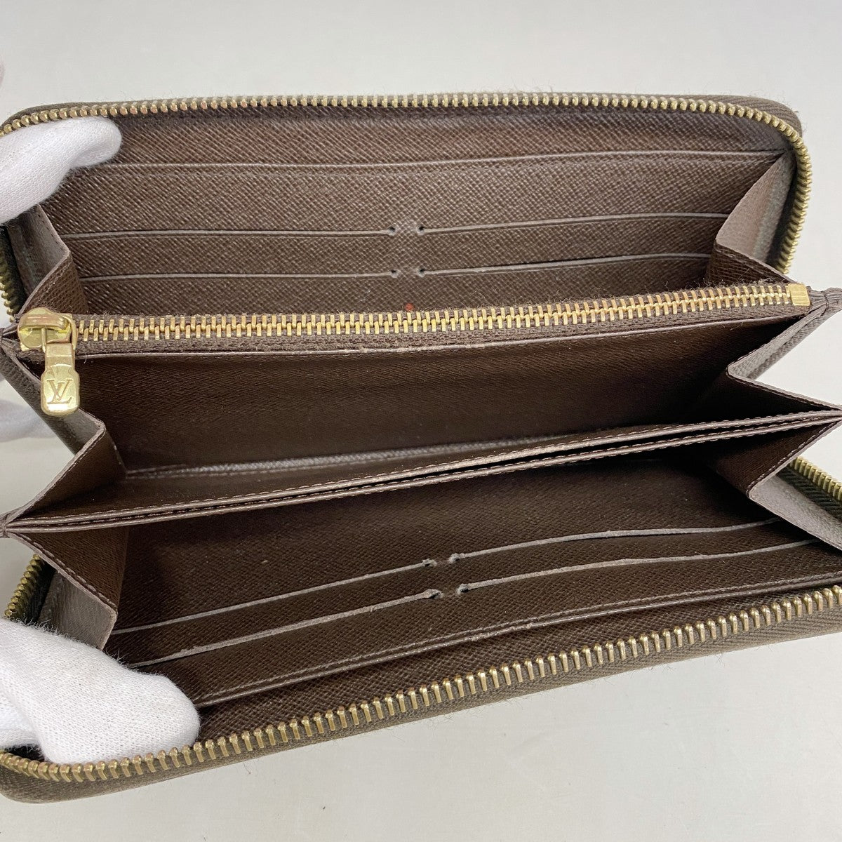 【6gd4781】ルイヴィトン 長財布 ダミエ ジッピーウォレット N60015 エベヌ【中古】メンズ レディース ユニセックス