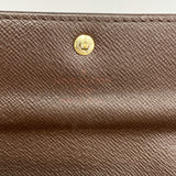 【6gd4782】ルイヴィトン 長財布 ダミエ ポルトフォイユサラ N61726 エベヌ【中古】レディース