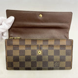 【6gd4782】ルイヴィトン 長財布 ダミエ ポルトフォイユサラ N61726 エベヌ【中古】レディース