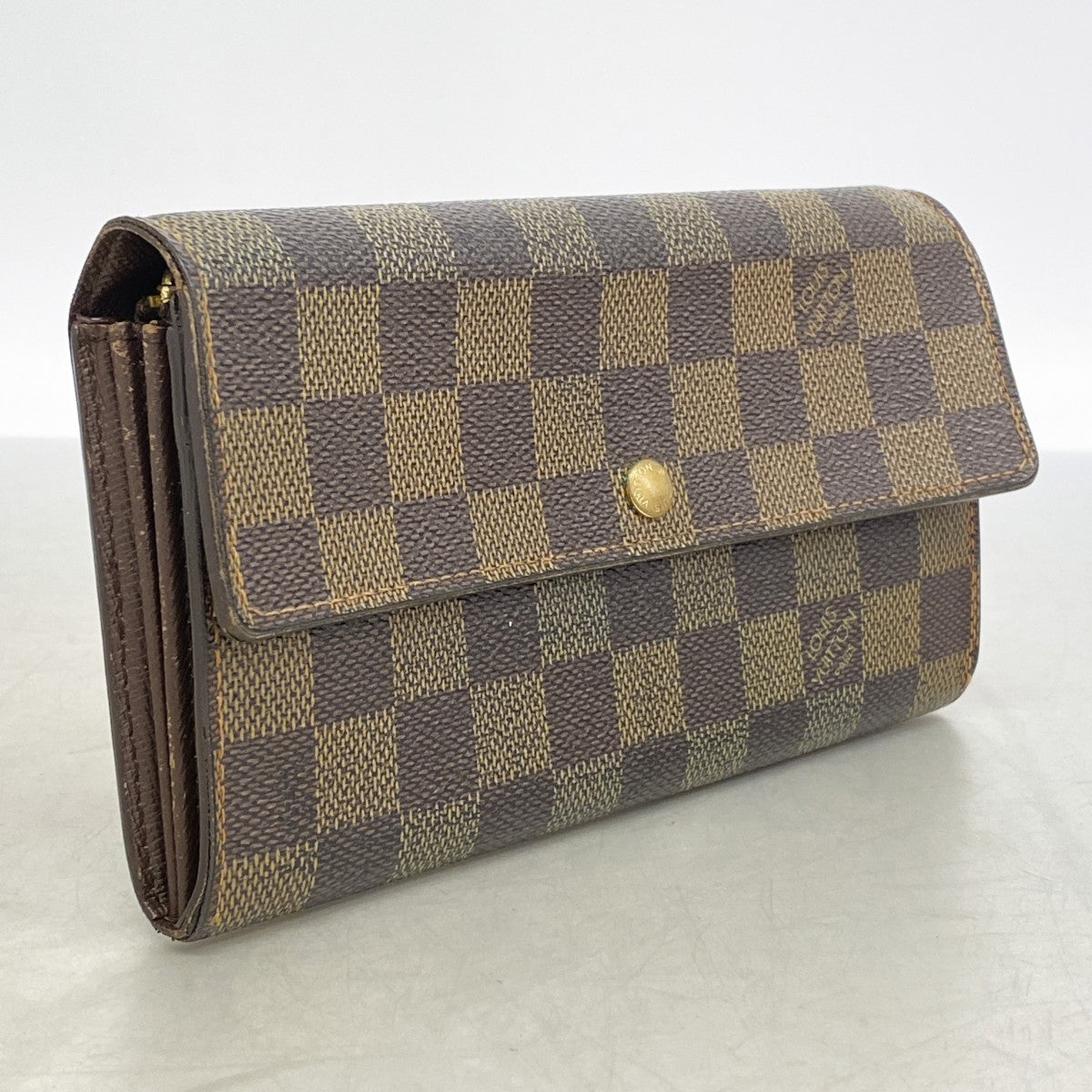 【6gd4782】ルイヴィトン 長財布 ダミエ ポルトフォイユサラ N61726 エベヌ【中古】レディース
