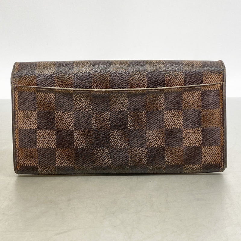 【6gd4783】ルイヴィトン 長財布 ダミエ ポルトフォイユサラ N63209 エベヌ【中古】レディース
