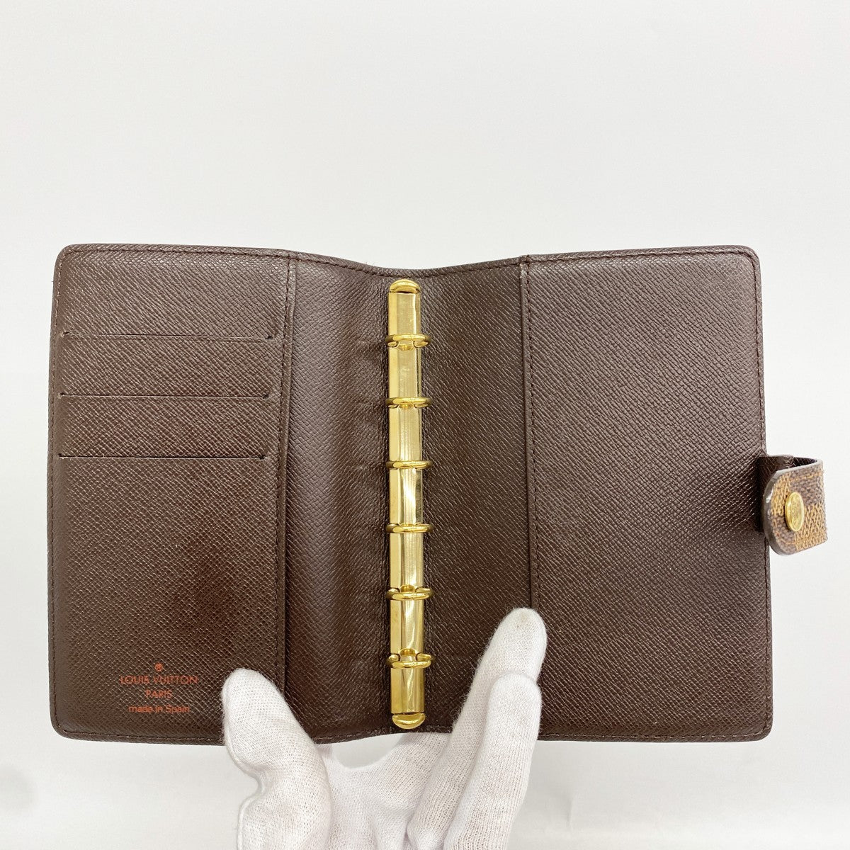 【6gd4784】ルイヴィトン 手帳カバー ダミエ アジェンダPM R20700 エベヌ【中古】メンズ レディース ユニセックス
