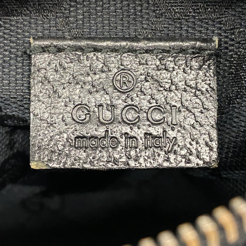 【6gd4786-k】グッチ ウエストバッグ GGキャンバス 28566 キャンバス ブラック シルバー金具【中古】メンズ レディース ユニセックス