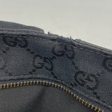 【6gd4786-k】グッチ ウエストバッグ GGキャンバス 28566 キャンバス ブラック シルバー金具【中古】メンズ レディース ユニセックス