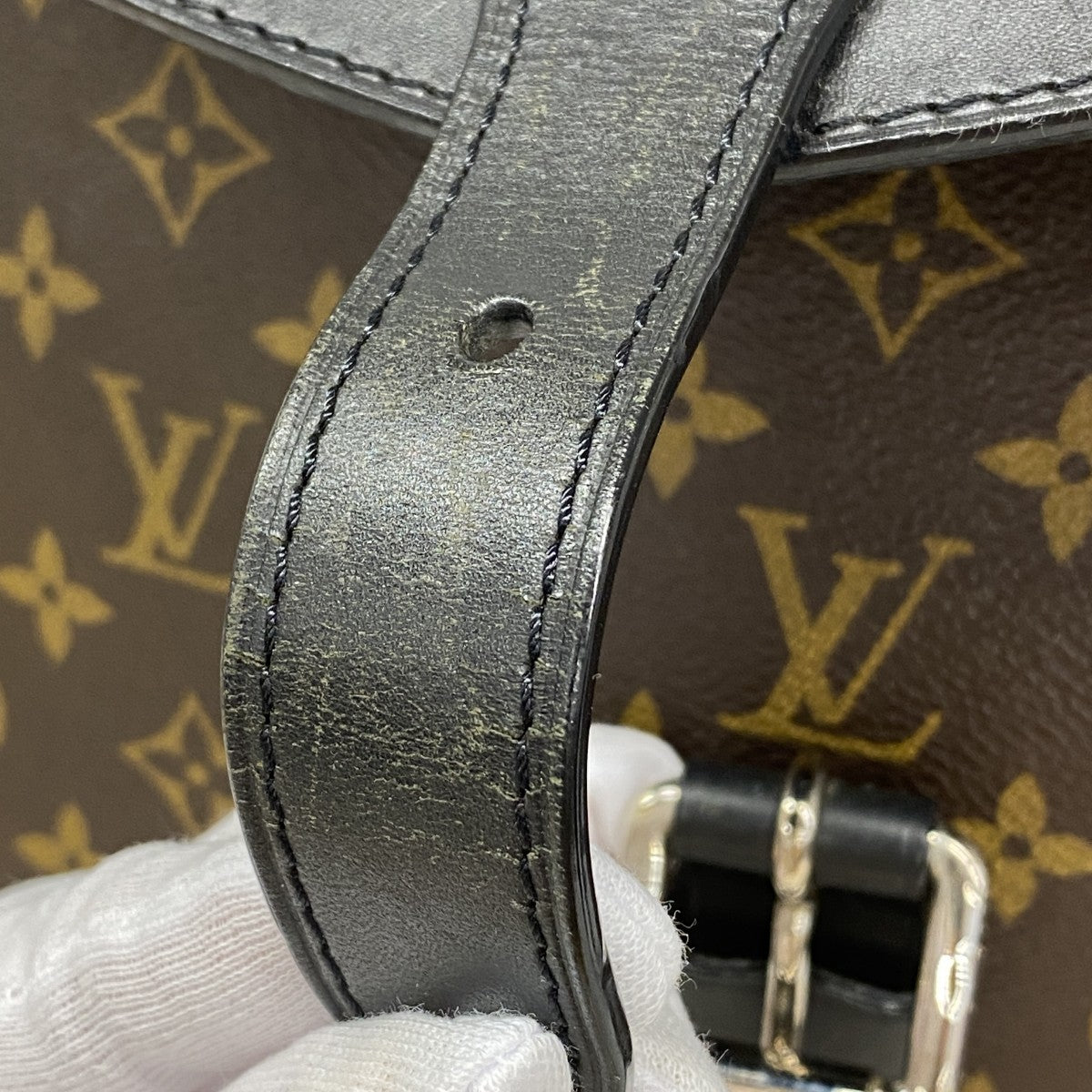 【6gd4790-k】ルイヴィトン リュック・デイパック モノグラム・マカサー パルク M40637 ブラウン ブラック【中古】メンズ