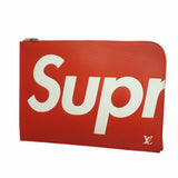 【6gd4803-k】ルイヴィトン クラッチバッグ エピ SUPREME ポシェット ジュールGM M67722 レッド【中古】レディース