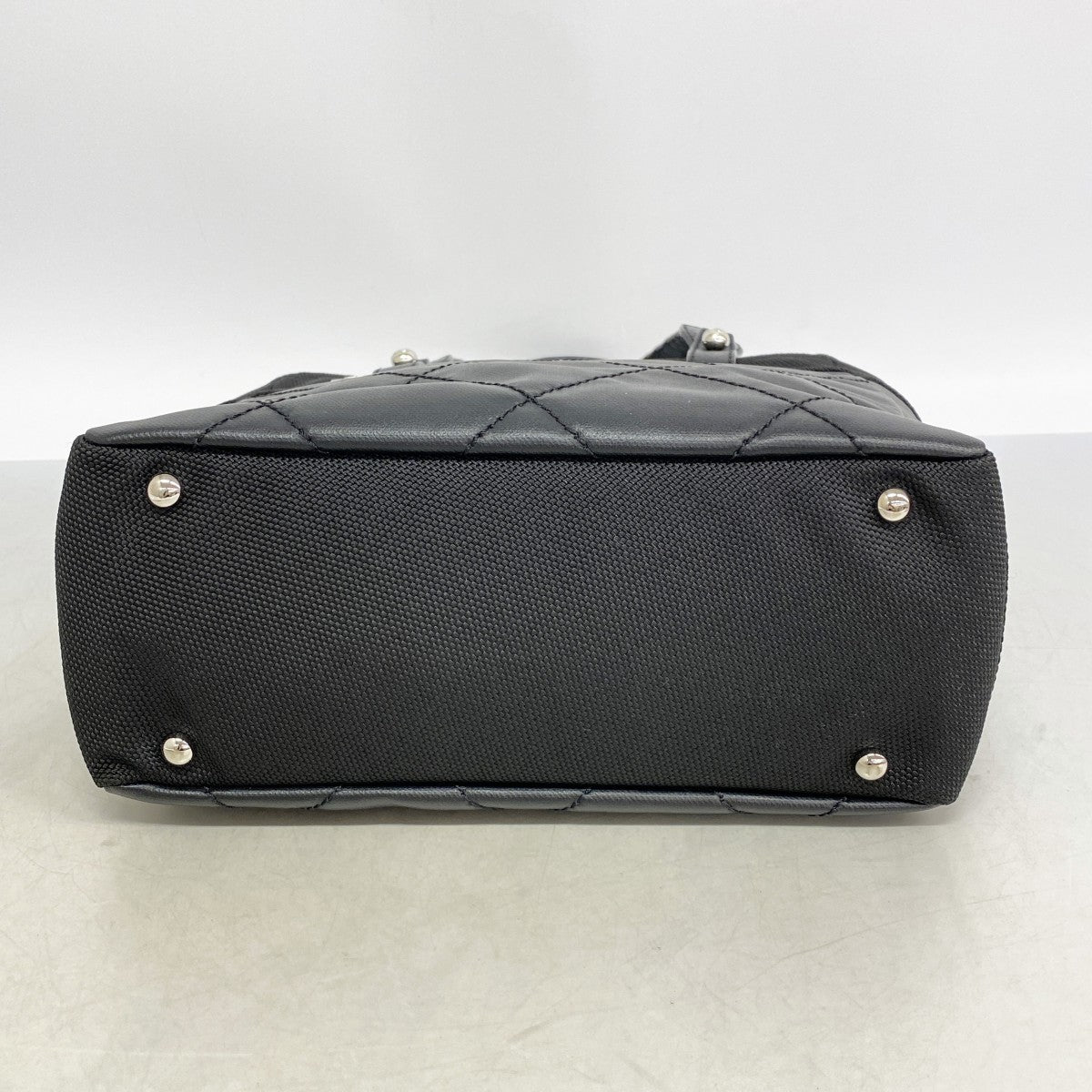 【6gd4808-k】シャネル トートバッグ パリビアリッツ キャンバス ブラック シルバー金具【中古】レディース