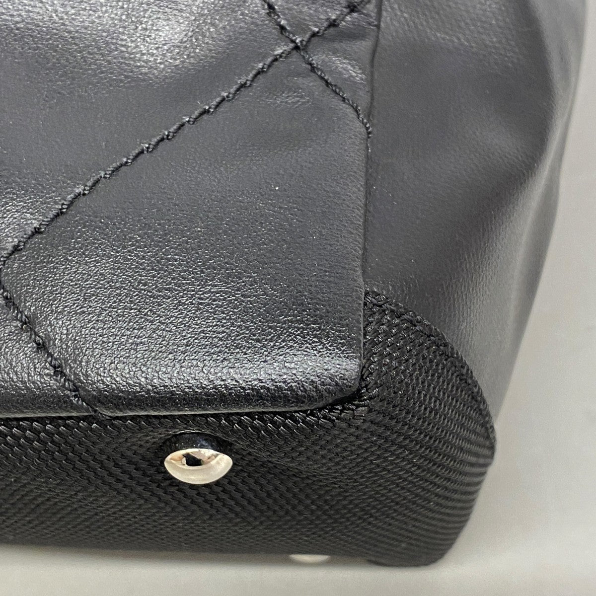 【6gd4808-k】シャネル トートバッグ パリビアリッツ キャンバス ブラック シルバー金具【中古】レディース