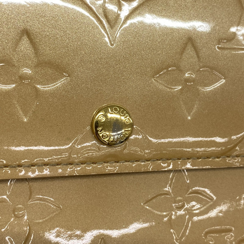 【6gd4812-k】ルイヴィトン 長財布 ヴェルニ ポシェットポルトモネクレディ M91380 ノワゼット【中古】レディース