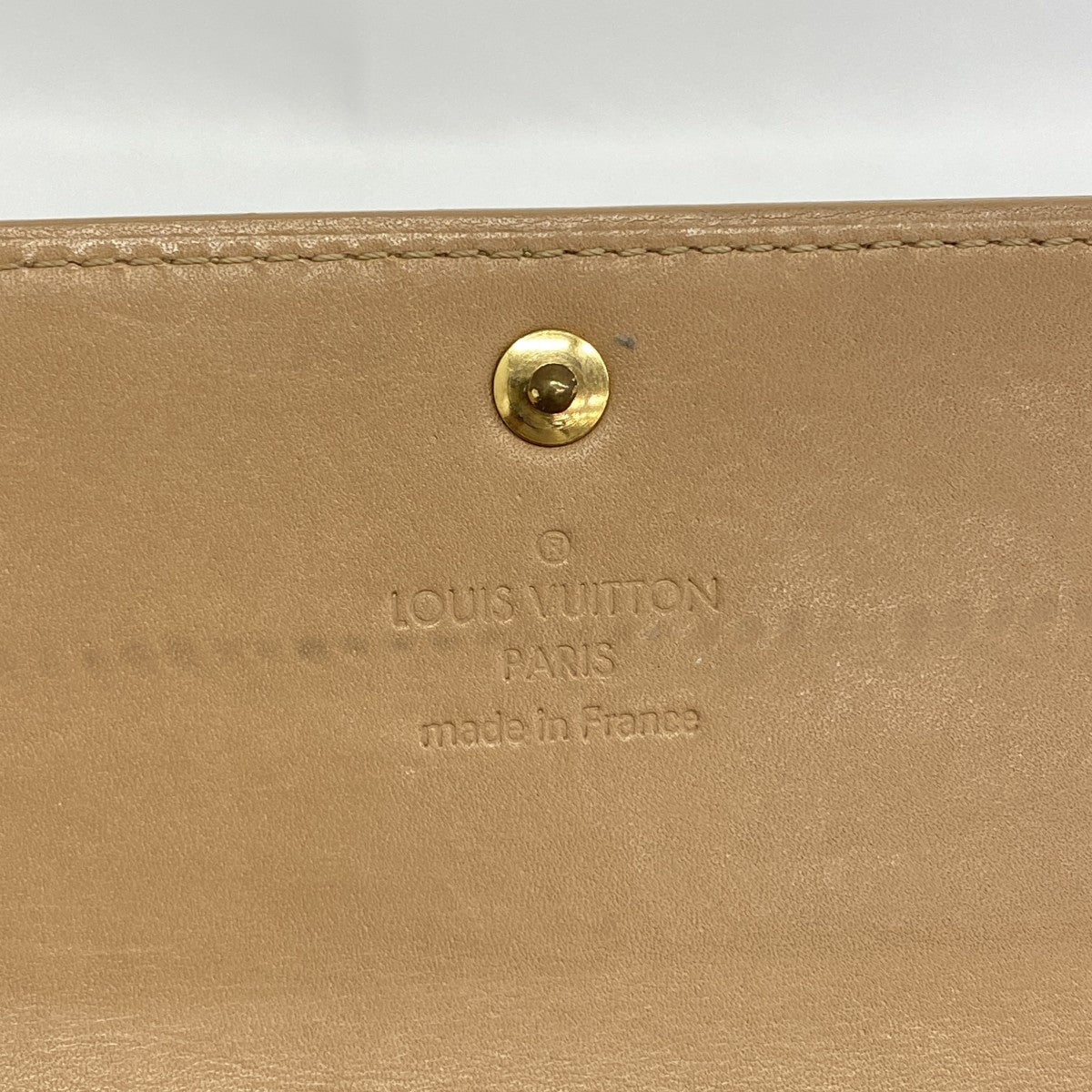 【6gd4812-k】ルイヴィトン 長財布 ヴェルニ ポシェットポルトモネクレディ M91380 ノワゼット【中古】レディース