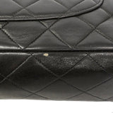 【6gd4815】シャネル ショルダーバッグ マトラッセ Wチェーン ラムスキン ブラック ゴールド金具【中古】レディース