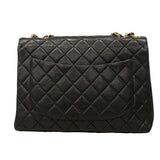 【6gd4815】シャネル ショルダーバッグ マトラッセ Wチェーン ラムスキン ブラック ゴールド金具【中古】レディース