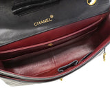 【6gd4816】シャネル ショルダーバッグ マトラッセ Wチェーン ラムスキン ブラック ゴールド金具【中古】レディース