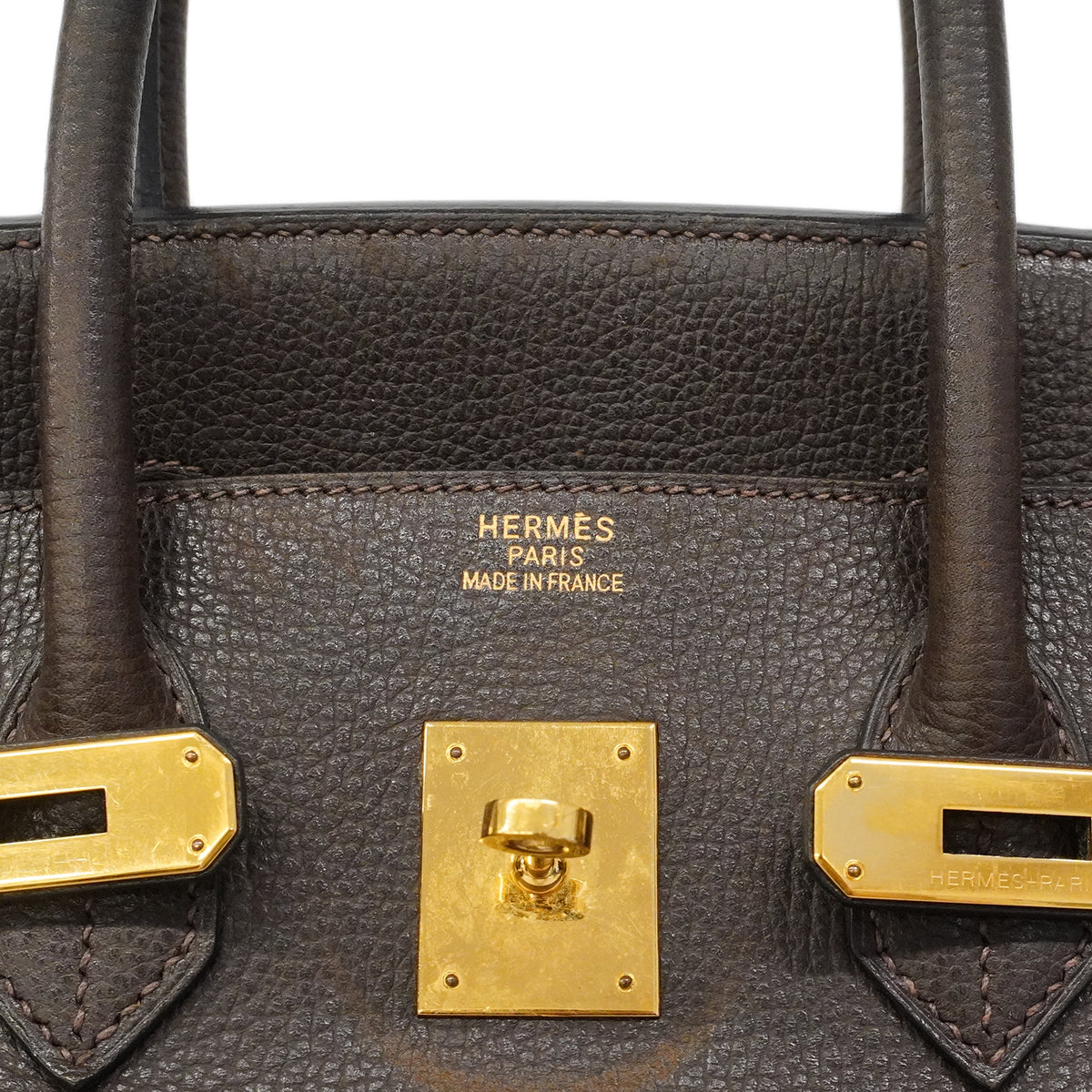 【6gd4818】エルメス ハンドバッグ バーキン35 アルデンヌ エベーヌ ゴールド金具 □J刻印【中古】レディース