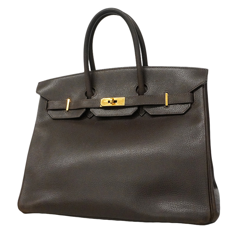 【6gd4818】エルメス ハンドバッグ バーキン35 アルデンヌ エベーヌ ゴールド金具 □J刻印【中古】レディース