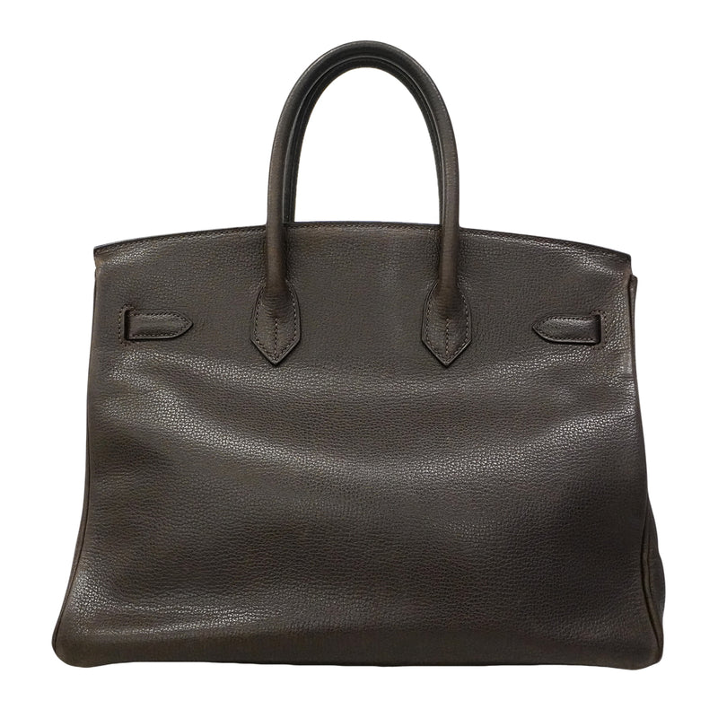 【6gd4818】エルメス ハンドバッグ バーキン35 アルデンヌ エベーヌ ゴールド金具 □J刻印【中古】レディース