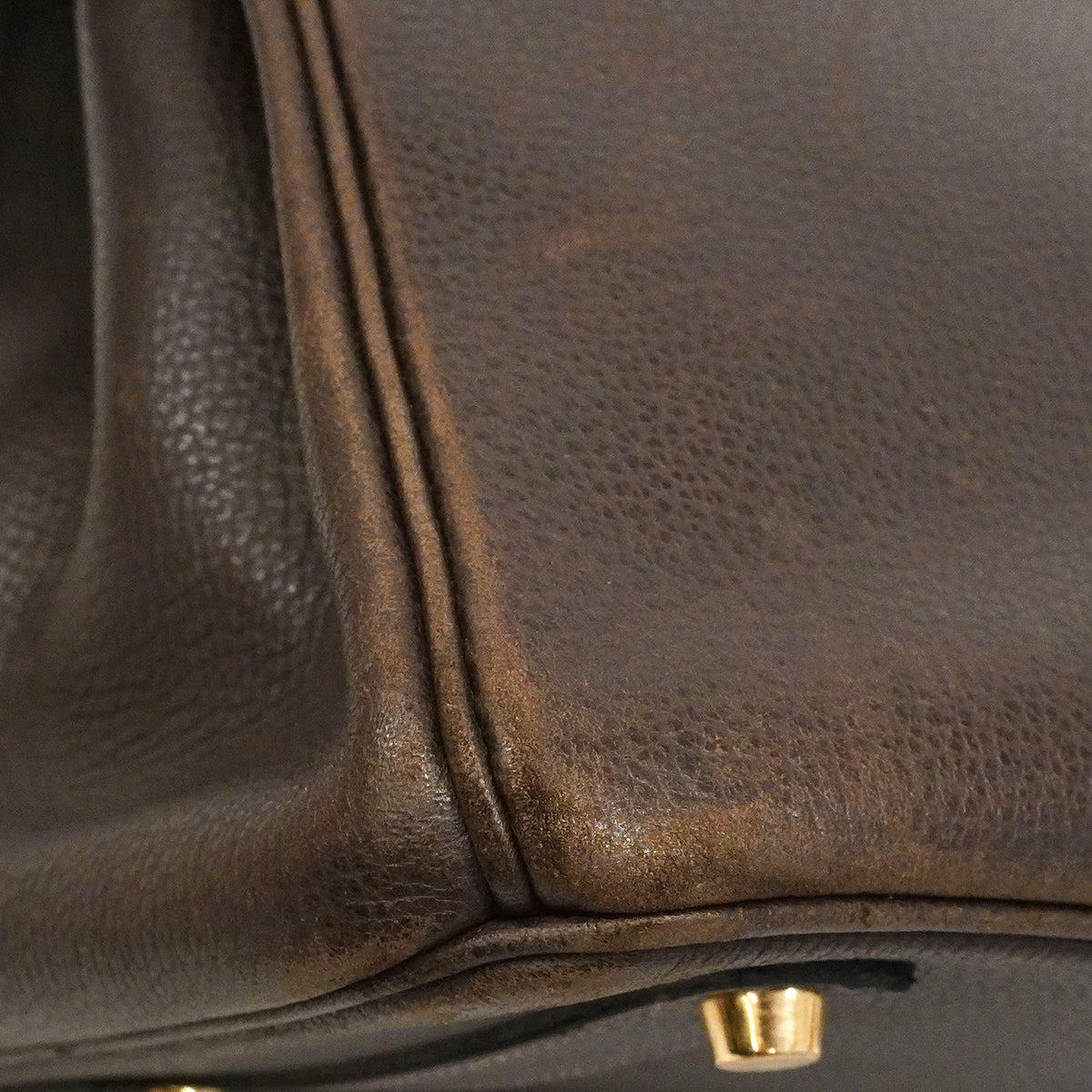 【6gd4818】エルメス ハンドバッグ バーキン35 アルデンヌ エベーヌ ゴールド金具 □J刻印【中古】レディース
