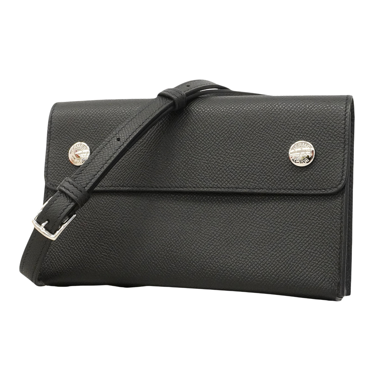 【6gd4820】エルメス ショルダーバッグ ナップトゥーゴー ヴォーエプソン ブラック シルバー金具 G刻印【中古】レディース