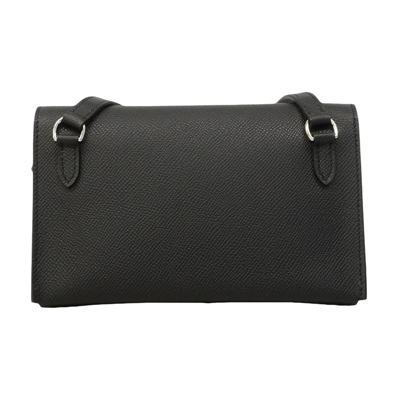 【6gd4820】エルメス ショルダーバッグ ナップトゥーゴー ヴォーエプソン ブラック シルバー金具 G刻印【中古】レディース