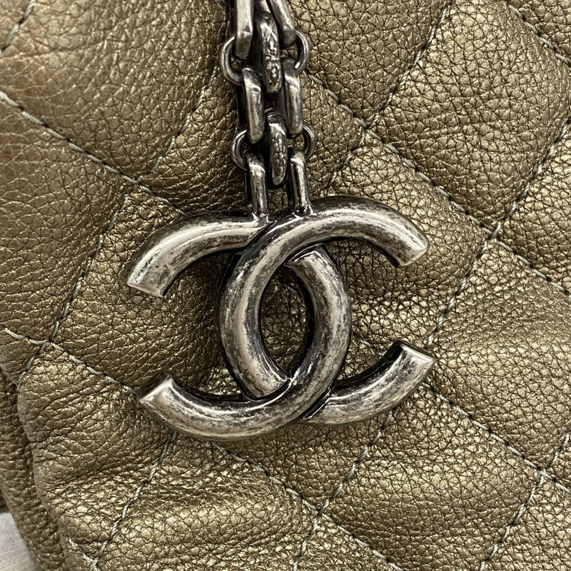【6gd4824-k】シャネル ショルダーバッグ マトラッセ チェーンショルダー キャビアスキン ブラウン シルバー金具【中古】レディース