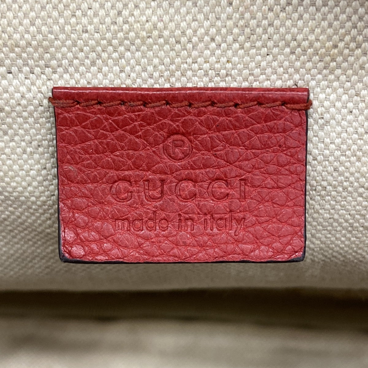 【6gd4825-k】グッチ ウエストバッグ 530412 レザー レッド ゴールド金具【中古】メンズ