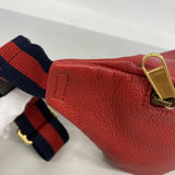 【6gd4825-k】グッチ ウエストバッグ 530412 レザー レッド ゴールド金具【中古】メンズ