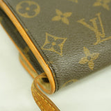【6gd4836】ルイヴィトン ショルダーバッグ モノグラム ポシェットツインPM M51854 ブラウン【中古】レディース
