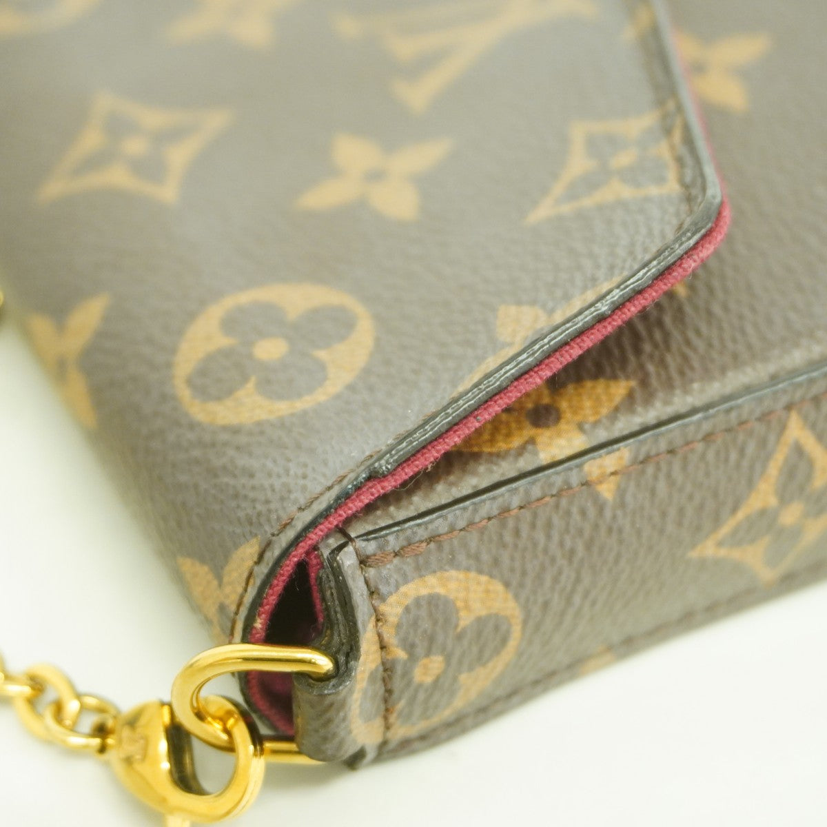 【6gd4838】ルイヴィトン ショルダーウォレット モノグラム ポシェットフェリシー M81896 フューシャ【中古】レディース