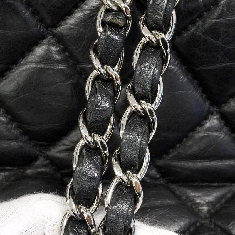 【6gd4843】シャネル ハンドバッグ マトラッセ チェーンショルダー ポートベロー レザー ブラック シルバー金具 2wayバッグ【中古】レディース