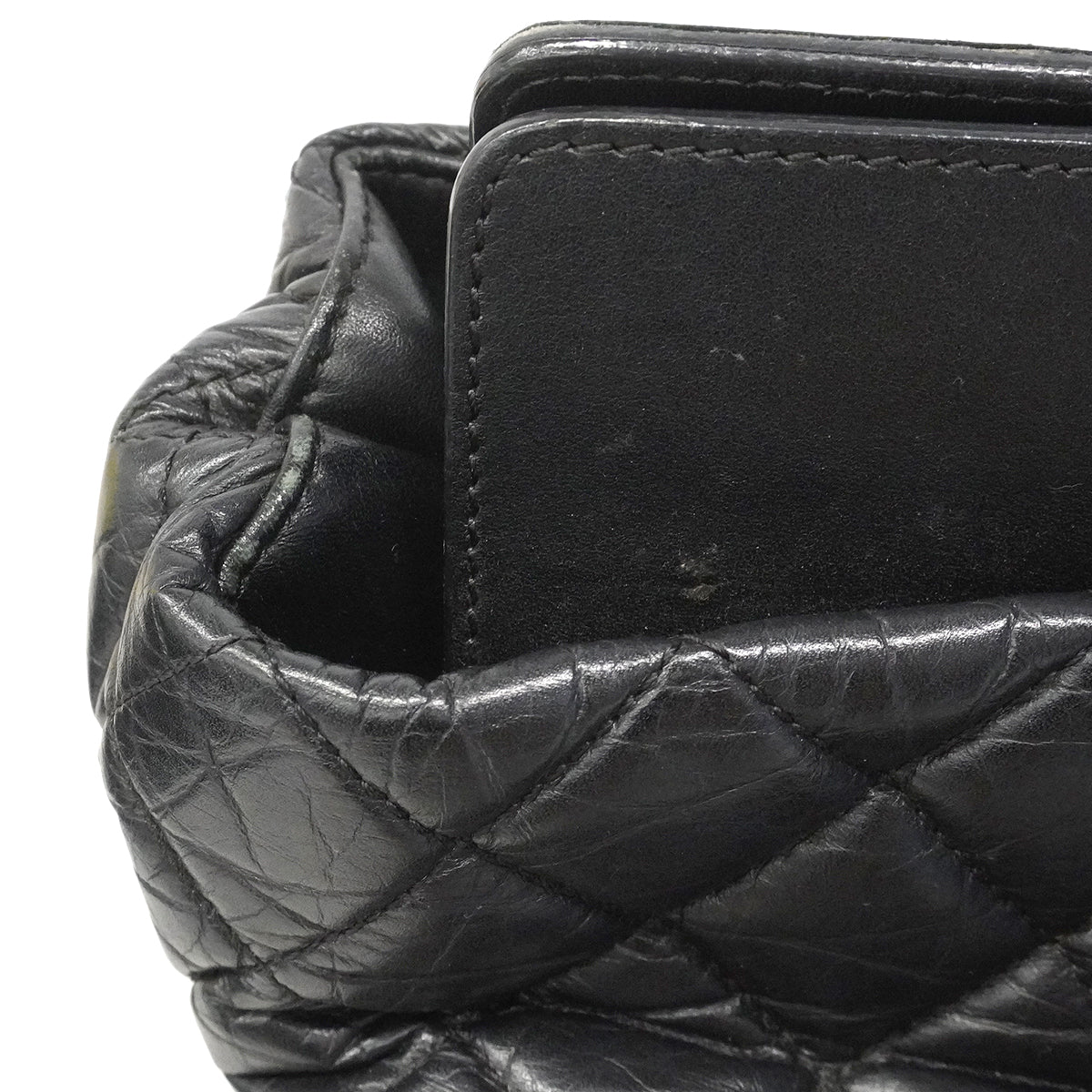 【6gd4843】シャネル ハンドバッグ マトラッセ チェーンショルダー ポートベロー レザー ブラック シルバー金具 2wayバッグ【中古】レディース