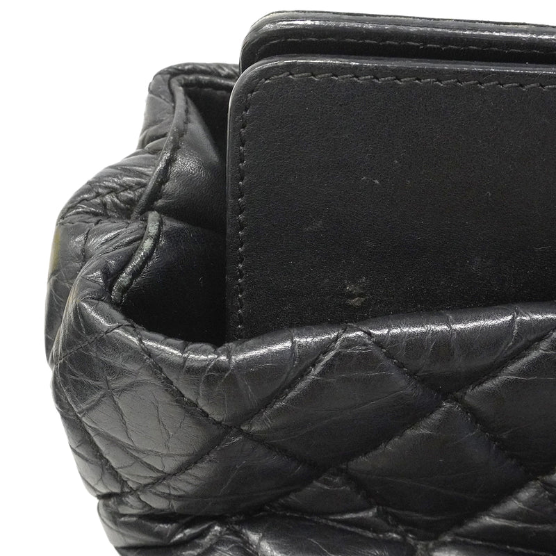 【6gd4843】シャネル ハンドバッグ マトラッセ チェーンショルダー ポートベロー レザー ブラック シルバー金具 2wayバッグ【中古】レディース