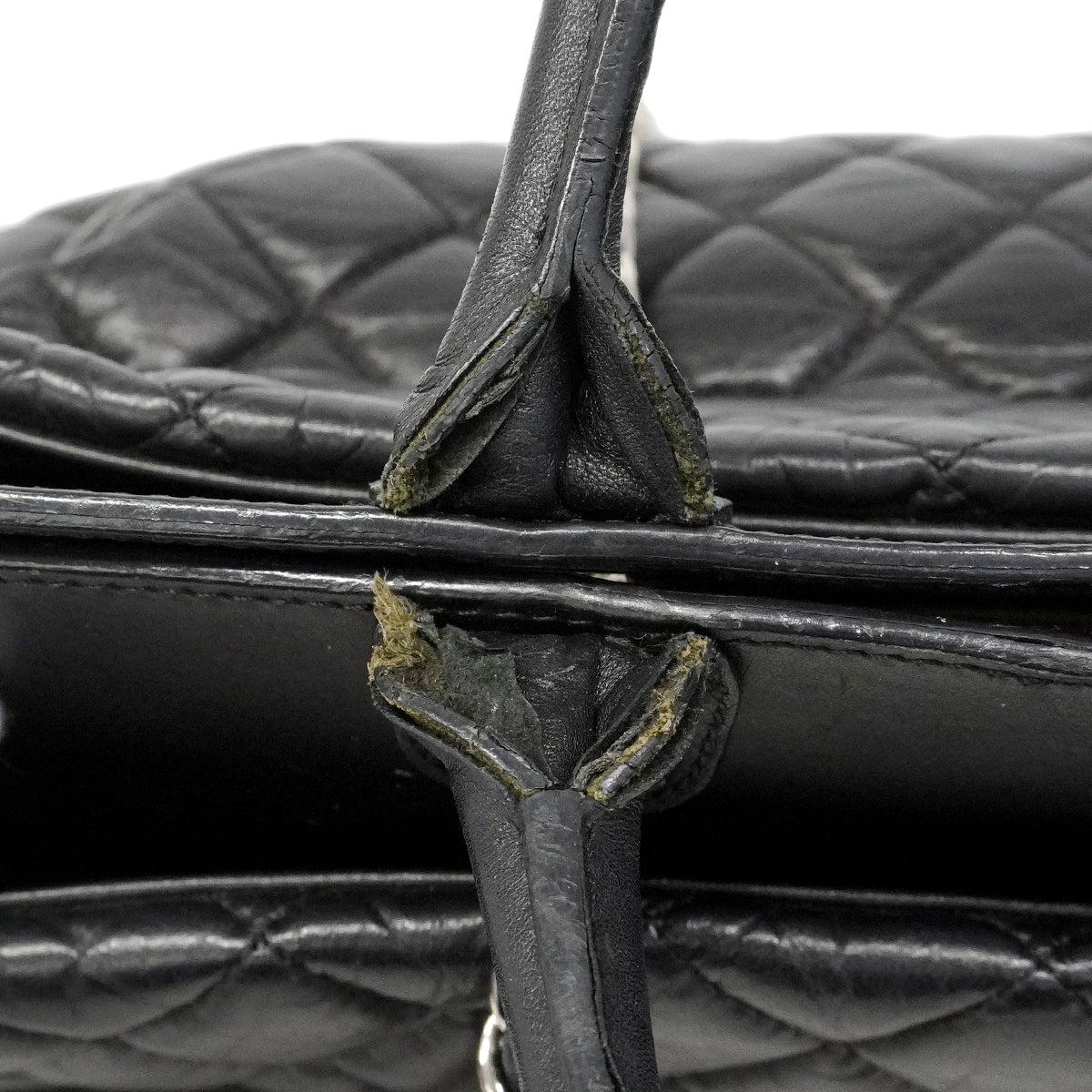 【6gd4843】シャネル ハンドバッグ マトラッセ チェーンショルダー ポートベロー レザー ブラック シルバー金具 2wayバッグ【中古】レディース