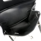 【6gd4844】エルメス ボディバッグ ケリーアッカドPM スイフト トワルオフィシエ ブラック シルバー金具 K刻印【中古】メンズ
