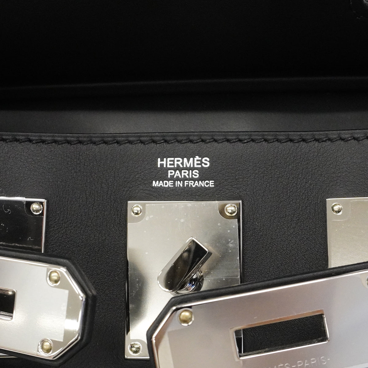 【6gd4844】エルメス ボディバッグ ケリーアッカドPM スイフト トワルオフィシエ ブラック シルバー金具 K刻印【中古】メンズ