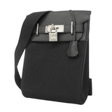 【6gd4844】エルメス ボディバッグ ケリーアッカドPM スイフト トワルオフィシエ ブラック シルバー金具 K刻印【中古】メンズ