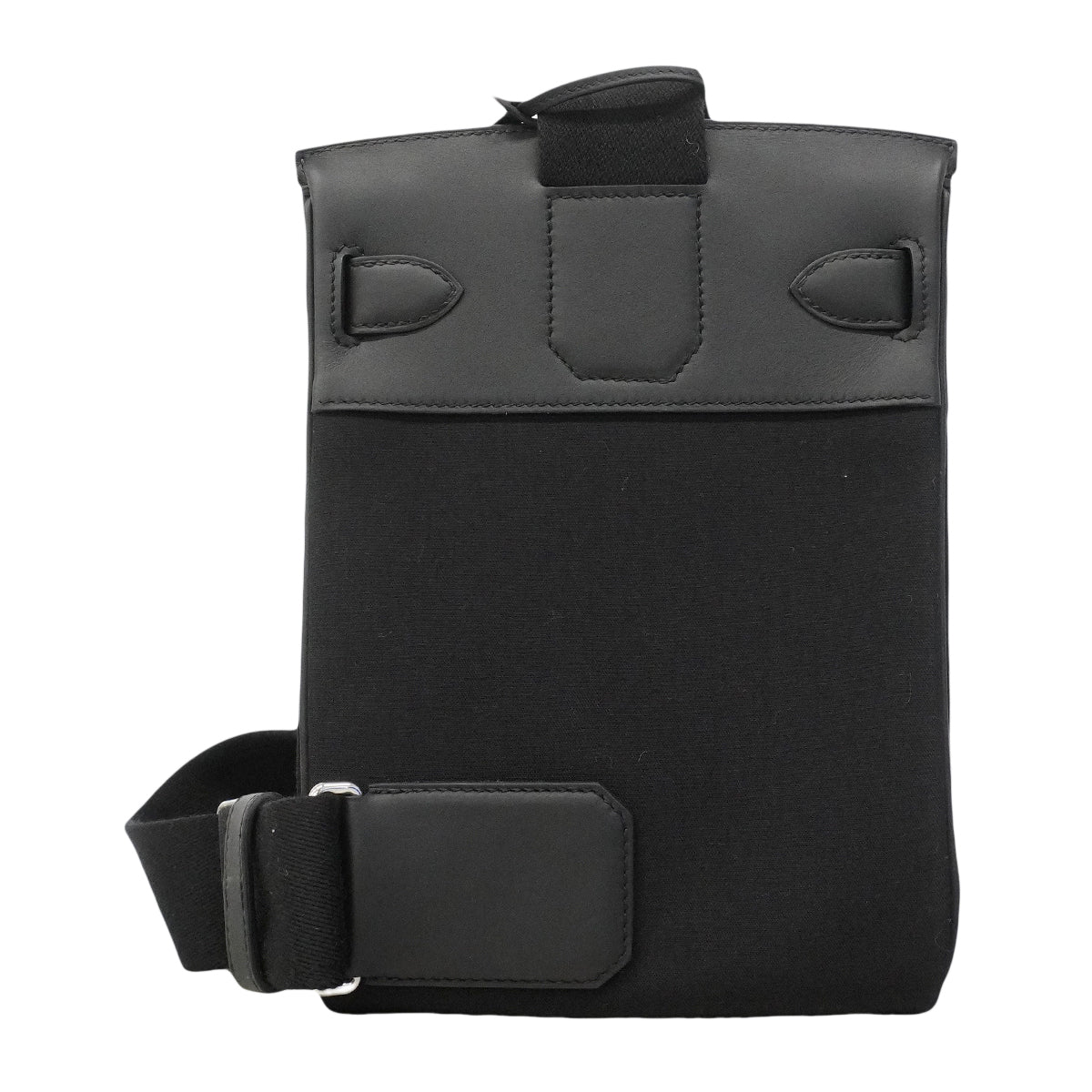 【6gd4844】エルメス ボディバッグ ケリーアッカドPM スイフト トワルオフィシエ ブラック シルバー金具 K刻印【中古】メンズ