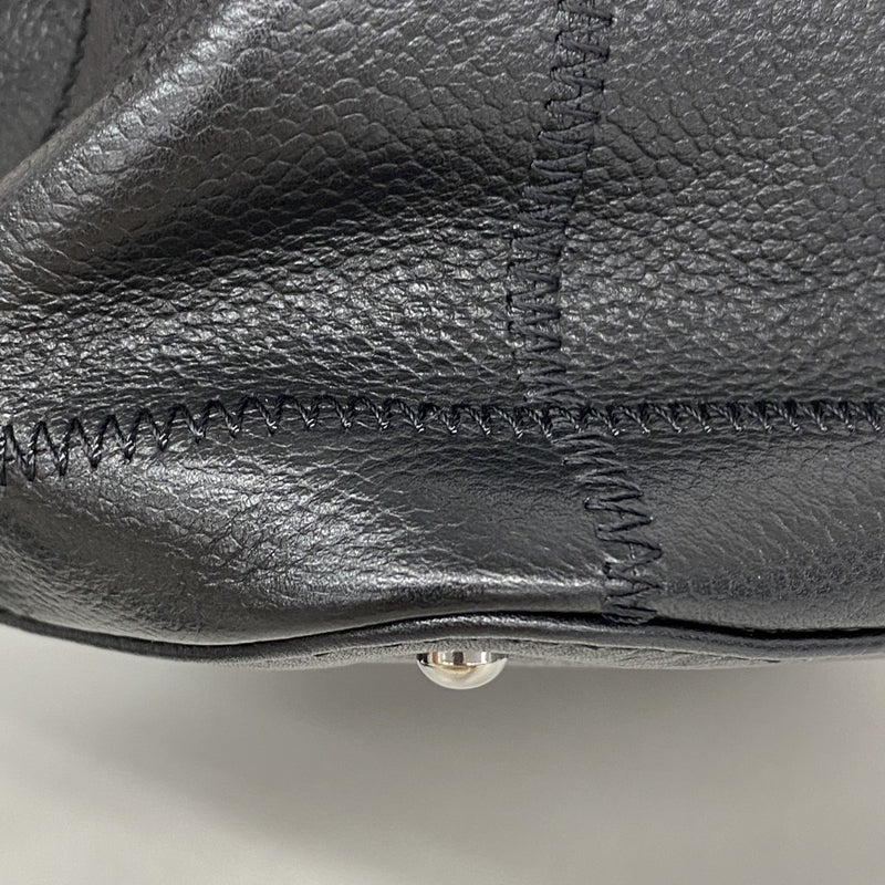 【6gd4846】シャネル ハンドバッグ チョコバー キャビアスキン ブラック シルバー金具【中古】レディース
