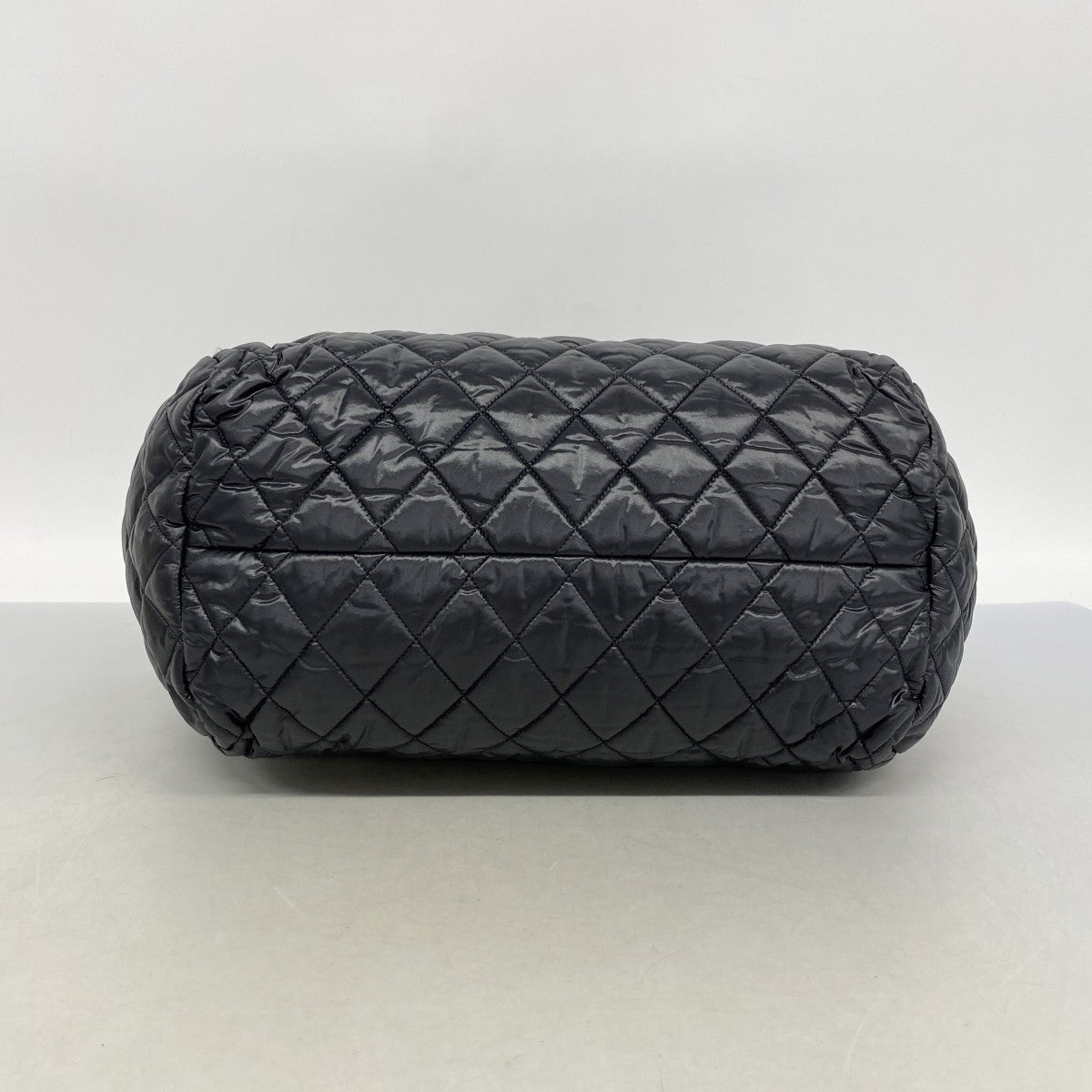 【6gd4847】シャネル ハンドバッグ コココクーン ナイロン ブラック シルバー金具【中古】レディース