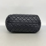 【6gd4847】シャネル ハンドバッグ コココクーン ナイロン ブラック シルバー金具【中古】レディース