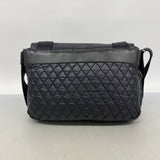 【6gd4848】シャネル ショルダーバッグ スポーツ ナイロン ブラック シルバー金具【中古】レディース