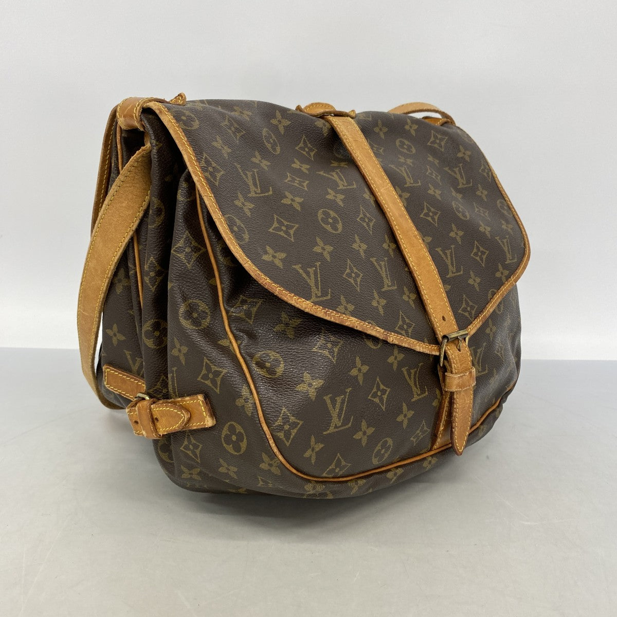 【6gd4851】ルイヴィトン ショルダーバッグ モノグラム ソミュール30 M42256 ブラウン【中古】レディース