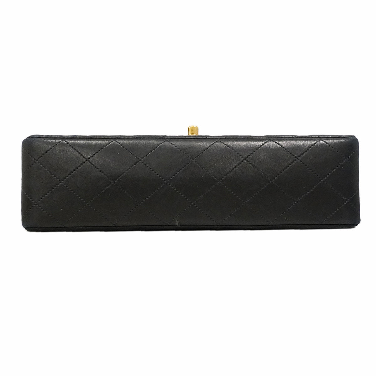 【6gd4853】シャネル ショルダーバッグ マトラッセ Wフラップ Wチェーン ラムスキン ブラック ゴールド金具【中古】レディース