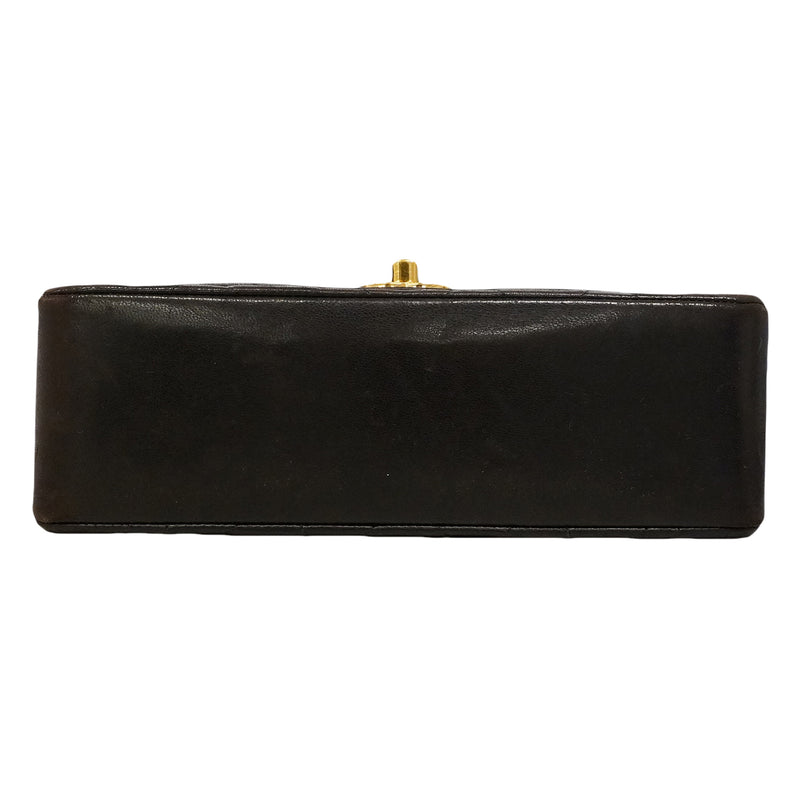 【6gd4854】シャネル ショルダーバッグ ダイアナ チェーンショルダー ラムスキン ブラック ゴールド金具【中古】レディース