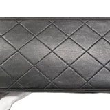 【6gd4855】シャネル ショルダーバッグ デカマトラッセ Wチェーン ラムスキン ブラック ゴールド金具【中古】レディース