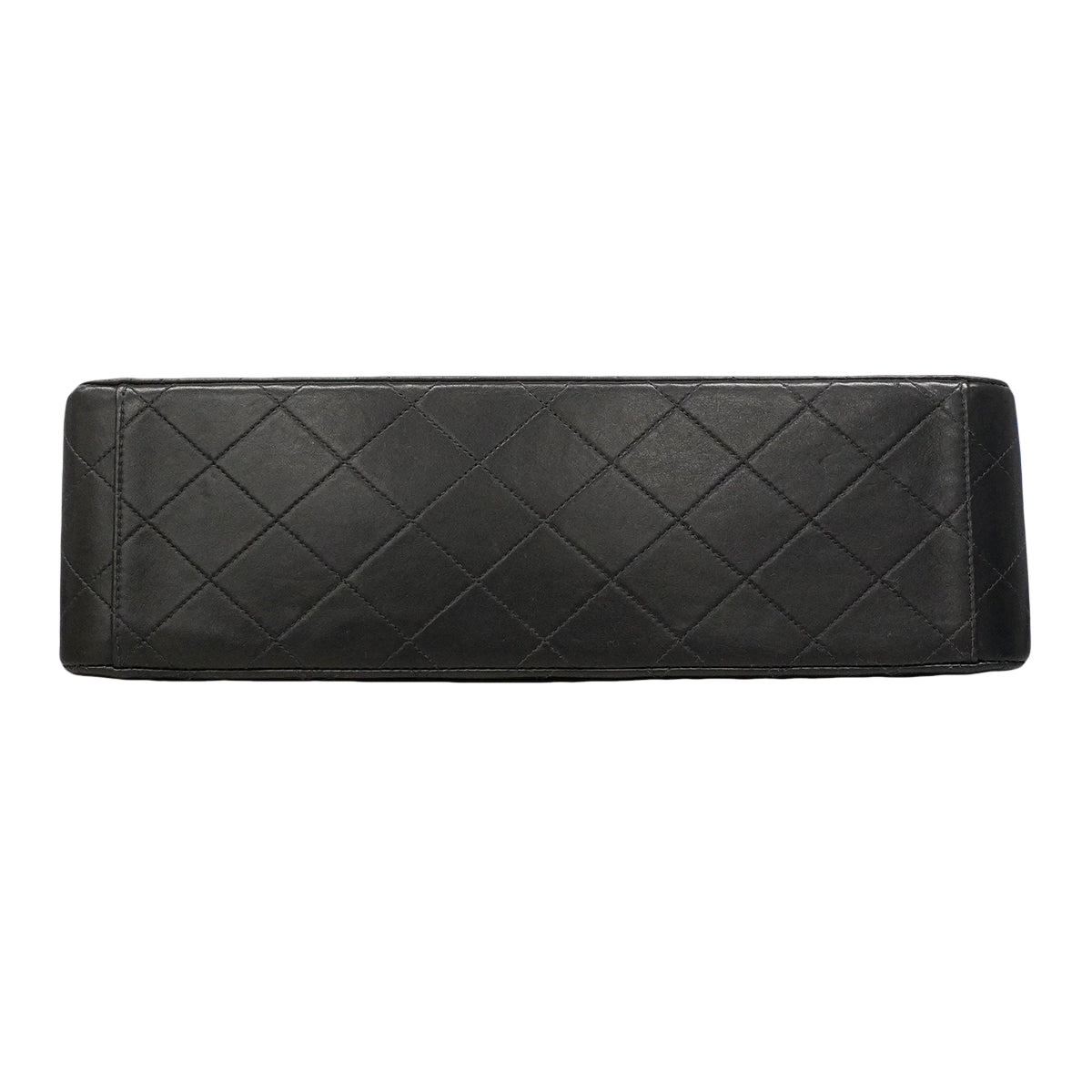 【6gd4855】シャネル ショルダーバッグ デカマトラッセ Wチェーン ラムスキン ブラック ゴールド金具【中古】レディース