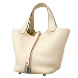 【6gd4859】エルメス ハンドバッグ ピコタンロックPM トリヨンクレマンス クレ シルバー金具 K刻印【中古】レディース