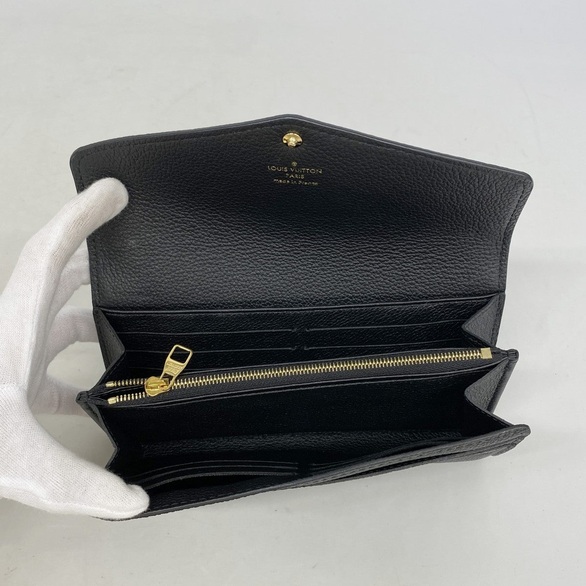 【6gd4866】ルイヴィトン 長財布 モノグラム・アンプラント ポルトフォイユサラ M82257 ノワール【中古】レディース