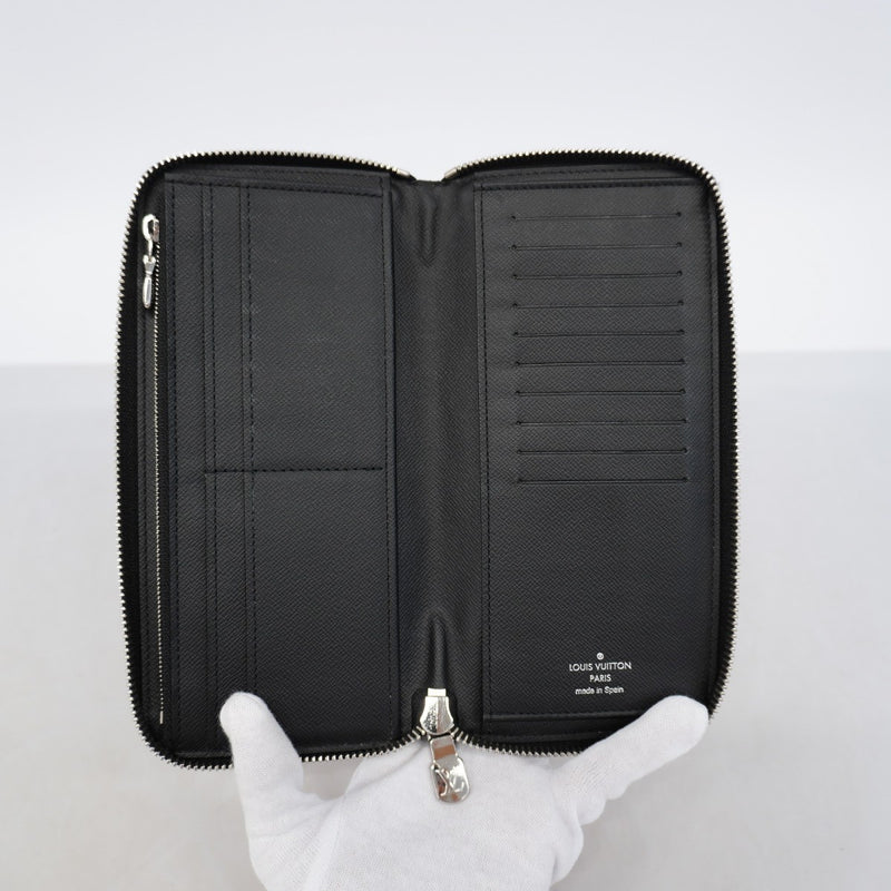 【6gd4879】ルイヴィトン 長財布 ダミエ・グラフィット ジッピーウォレットヴェルティカル N60170 ブラック ブルー【中古】メンズ