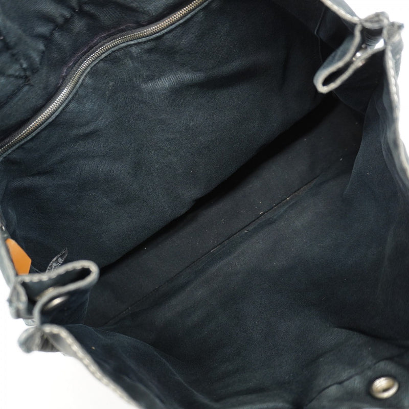 【6gd4881】エルメス トートバッグ ドーヴィルMM キャンバス ブラック シルバー金具【中古】レディース