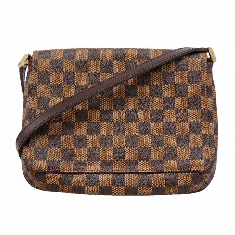 【6gd4893-k】ルイヴィトン ショルダーバッグ ダミエ ミュゼットタンゴロングストラップ N51301 エベヌ【中古】レディース